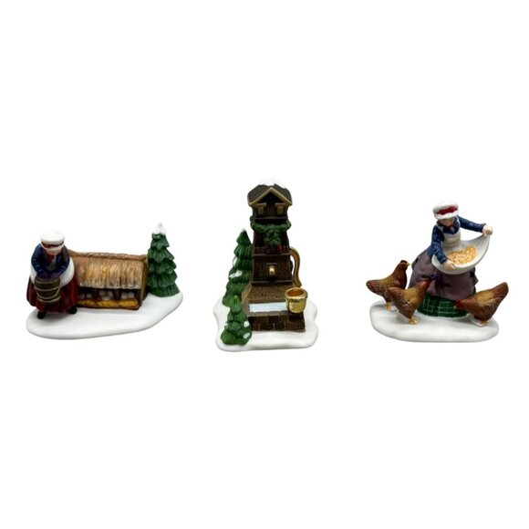 Department 56 Heritage Village Collection "Three French Hens" Set Of 3 READ - Picture 1 of 9